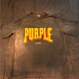 Purple Graphic Tee - Black